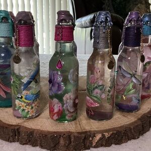 Nature Big Decorative Bottles with Colorful Designs